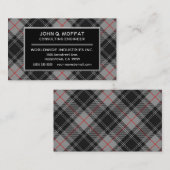 スコットランドの一族のMoffatのタータンチェック格子縞 名刺 (正面/裏面)