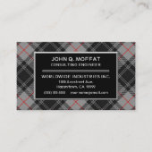 スコットランドの一族のMoffatのタータンチェック格子縞 名刺 (正面)