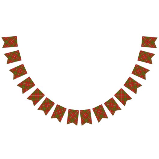スコットランドの一族はタータンチェックを干し草にします バンティングフラッグ (全)