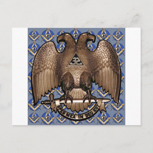 スコットランドの儀式の正方形及びコンパス ポストカード (正面)