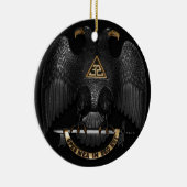 スコットランドの儀式32度の石大工のワシ セラミックオーナメント (右)