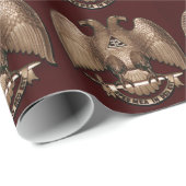 スコットランドの儀式32度の石大工の倍のワシの赤 ラッピングペーパー (ロールコーナー)