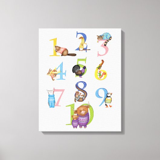 スコットランドの動物10枚のキャンバス印刷 キャンバスプリント (正面)