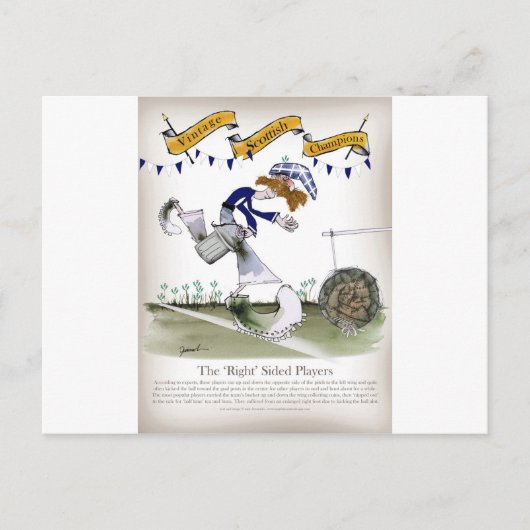 スコットランドの右翼フットボール選手 ポストカード (正面)