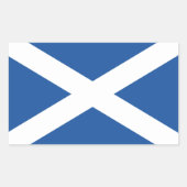 スコットランドの四角形のスコットランド国旗のシール 長方形シール (正面)