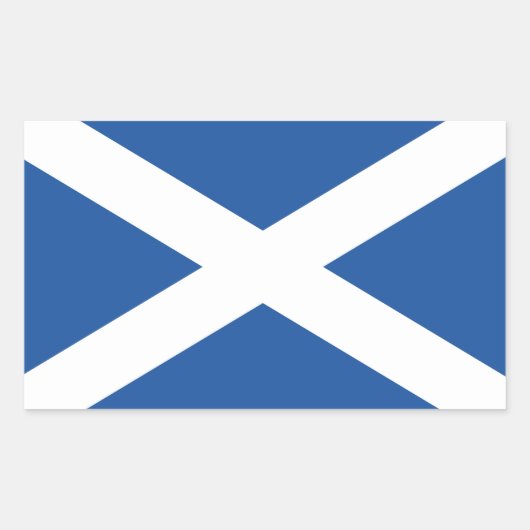 スコットランドの四角形のスコットランド国旗のシール 長方形シール (正面)