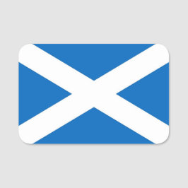 スコットランドの国旗が付いた愛国的な名前タグ 名札