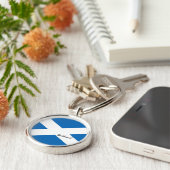 スコットランドの国旗とスコットランドの愛国者/スポーツファン キーホルダー (側面)