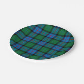 スコットランドの国民のタータンチェックの花 ペーパープレート (アングル)
