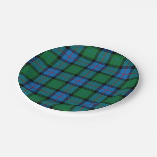 スコットランドの国民のタータンチェックの花 ペーパープレート (アングル)
