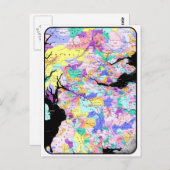 スコットランドの地図のスコットランドの一族の写真 ポストカード (正面/裏面)