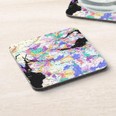 スコットランドの地図スコットランドのクランの写真 コースター (左側)