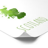 スコットランドの地図 ポスター (角)