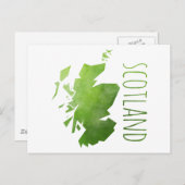 スコットランドの地図 ポストカード (正面/裏面)