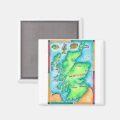 スコットランドの地図 マグネット (正面/裏面)