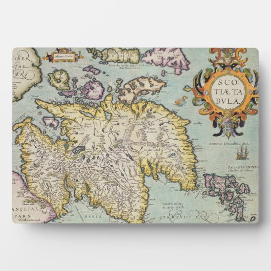 スコットランドの地図 |民兵スコシア フォトプラーク (正面)