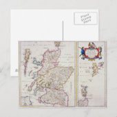 スコットランドの地図， c.1700 ポストカード (正面/裏面)