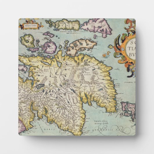 スコットランドの地図 | Miliaria Scotia フォトプラーク (正面)