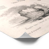 スコットランドの地質図 ポスター (角)