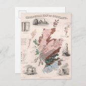 スコットランドの地質図 ポストカード (正面/裏面)