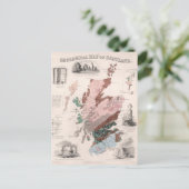 スコットランドの地質図 ポストカード (スタンド正面)