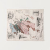 スコットランドの地質地図 タペストリー (正面(横))