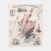 スコットランドの地質地図 フリースブランケット (正面)