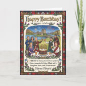 スコットランドの城の誕生日 カード (正面)