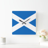 スコットランドの塩漬け~国旗 スクエア壁時計 (ホーム)