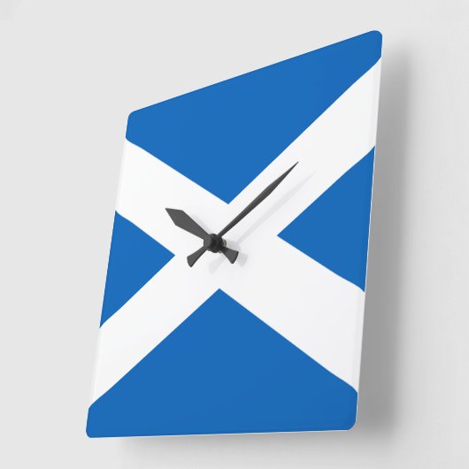 スコットランドの塩漬け~国旗 スクエア壁時計 (傾斜)