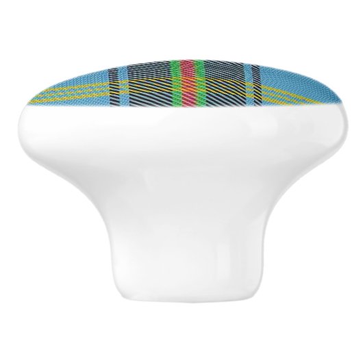 スコットランドの壮大さの一族の鐘のタータンチェック格子縞 セラミックノブ (側面)