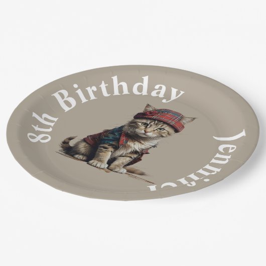 スコットランドの変装したカワイイの誕生日 ペーパープレート (アングル)
