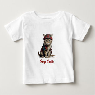 スコットランドの変装した可愛い猫 ベビーTシャツ