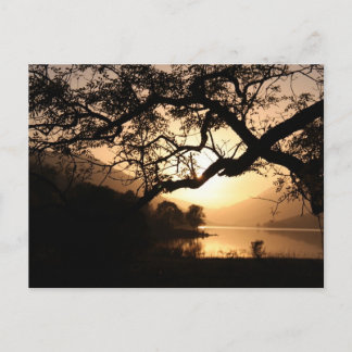 スコットランドの夕日が見える ポストカード