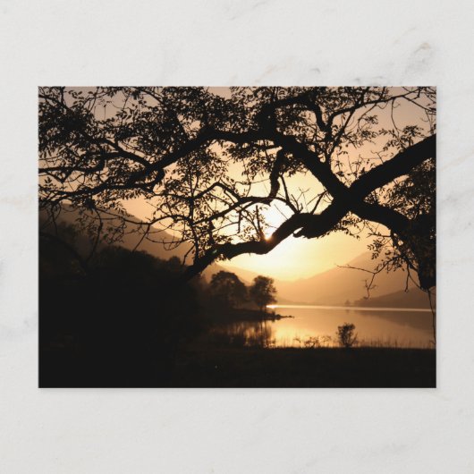 スコットランドの夕日が見える ポストカード (正面)