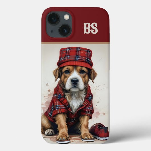 スコットランドの大家犬のキルトと帽子 Case-Mate iPhoneケース (裏面)