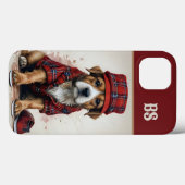 スコットランドの大家犬のキルトと帽子 Case-Mate iPhoneケース (裏面 (横))