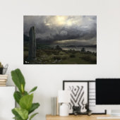 スコットランドの大番近くの立ち石 – ポスター (ホームオフィス)