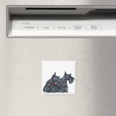 スコットランドの奇妙なテリア二匹 マグネット (インサイチュ (食洗機))