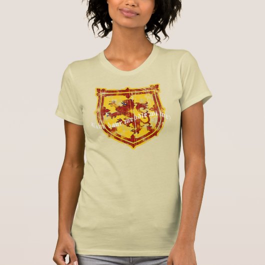 スコットランドの女性の暗いワイシャツ Tシャツ (正面)