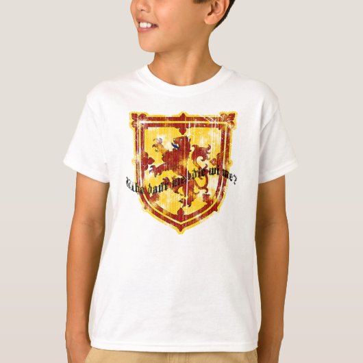スコットランドの子供の軽いワイシャツ Tシャツ (正面)