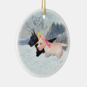 スコットランドの子犬 セラミックオーナメント (右)