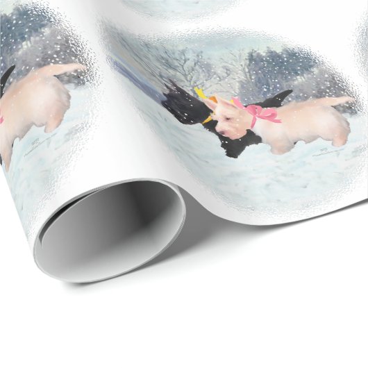 スコットランドの子犬 ラッピングペーパー (ロールコーナー)