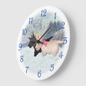 スコットランドの子犬 ラージ壁時計 (傾斜)