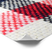 スコットランドの布のテクスチャ、正方形の布の背景。 ポスター (角)