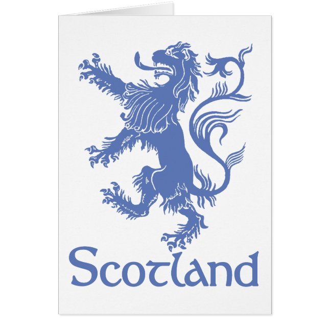スコットランドの手がつけられないライオンカード、スコットランドの伝統 (正面)