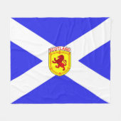 スコットランドの手がつけられないライオン、スコットランドの古代旗 フリースブランケット (正面(横))