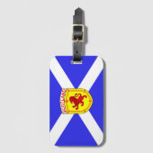スコットランドの手がつけられないライオン、スコットランドの古代旗 ラゲッジタグ (正面縦)