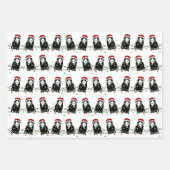 スコットランドの折りクリスマスのトラブル ラッピングペーパーシート (正面)