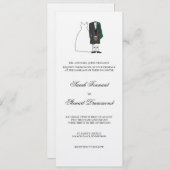 スコットランドの新郎新婦の結婚式招待状-細くして下さい 招待状 (正面/裏面)